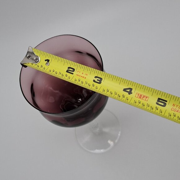 Vintage Purple Wine Glass Twisted Stem - Picture 3 of 5